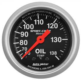 Sport-Comp™ Mechanical Metric Oil Temperature Gauge 3341-M